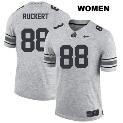 Women's NCAA Ohio State Buckeyes Jeremy Ruckert #88 College Stitched Authentic Nike Gray Football Jersey TA20M20DW